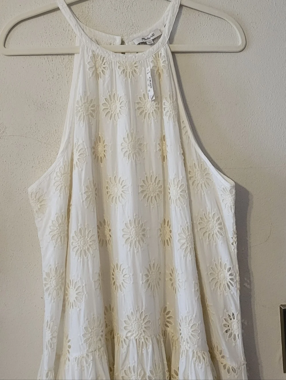 Madewell Embroidered Drop-Waist Maxi Dress - Ivory Floral Eyelet - Picture 9 of 14